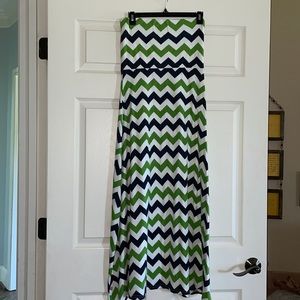 LWD Chevron Maxi Skirt